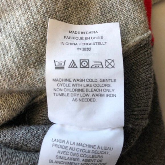 J Crew Gray & Red Knit Sweater Men's Size Medium. - Picture 7 of 8